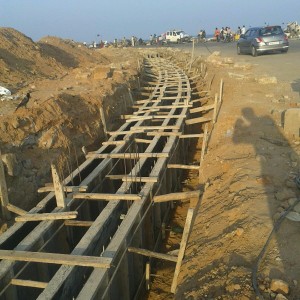 Construction of RCC Box Drains behind Bay No. 9 & 10 at Chennai Airport